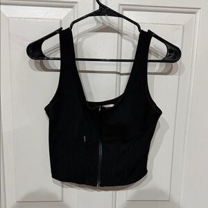 Victoria secret Black Zippered Women's Top